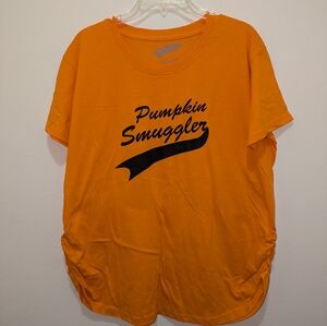 Pumpkin Smuggler maternity Halloween t shirt - XL